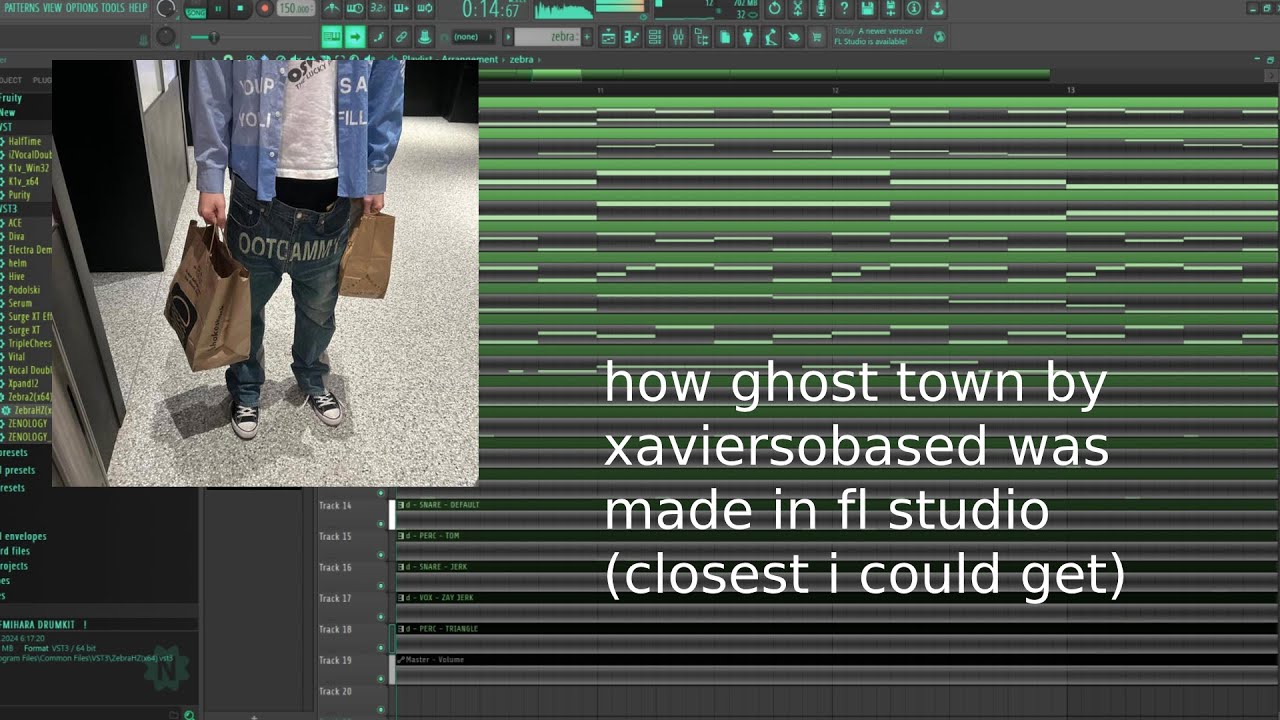 how ghost town by xaviersobased (p. 444jet x exset) was made in fl studio (flp, remake)