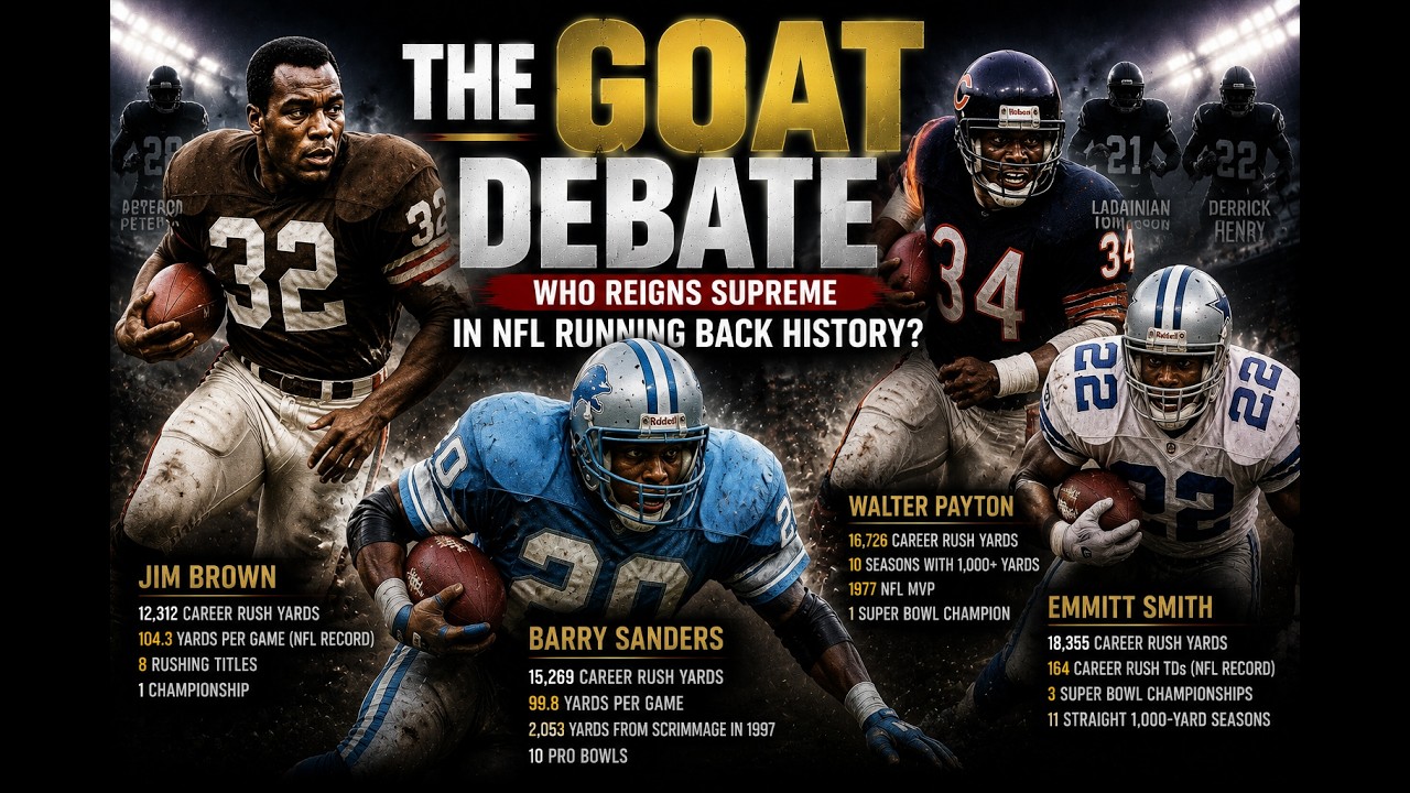 The GOAT Debate: Who Is the Greatest NFL Running Back of All Time? 🏈🐐 | Legends & Legacy