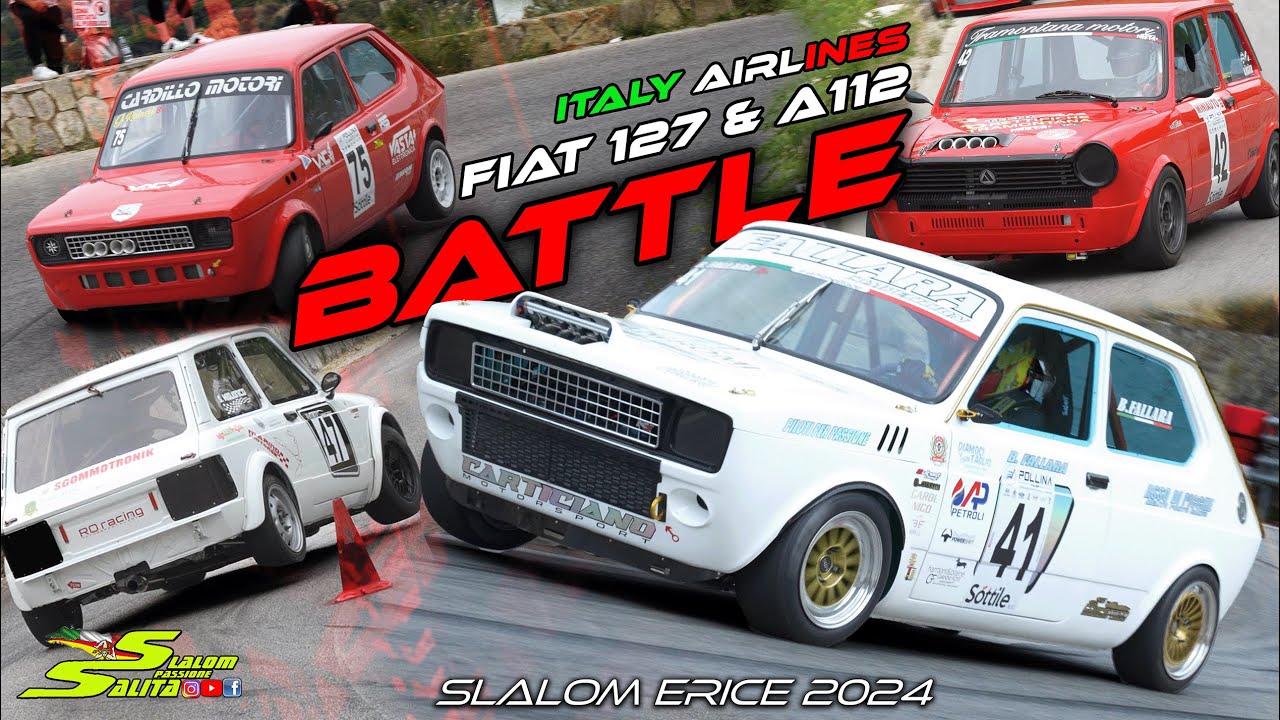 SLALOM AGRO ERICINO 2024 // FIAT 127 & A112 BATTLE // ITALY AIRLINES