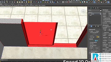 model doors aluminium in 3ds max and material