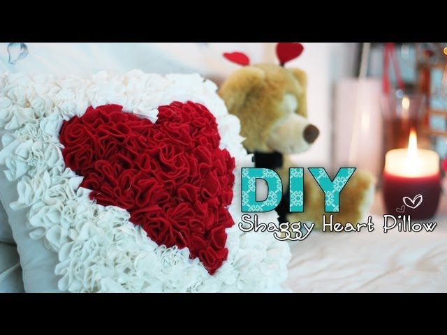 DIY Shaggy Heart Pillow - Perfect for Valentines Day! - YouTube