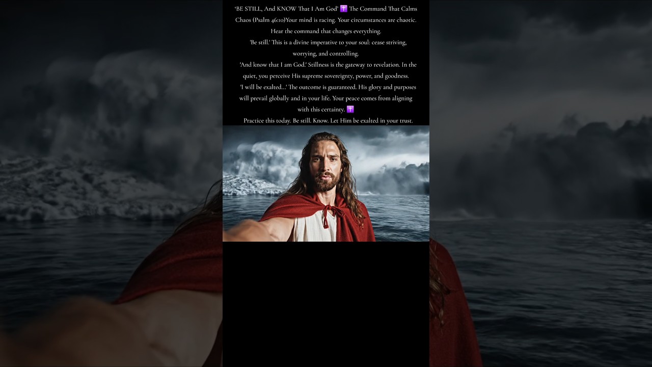 «Успокойтесь и знайте, что Я — Бог» ✝️ Повеление, успокаивающее хаос (Псалом 