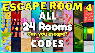 Roblox Escape Room 4 All 24 Rooms Codes by WreckItVerse | Roblox Escape Room 4 Walkthrough