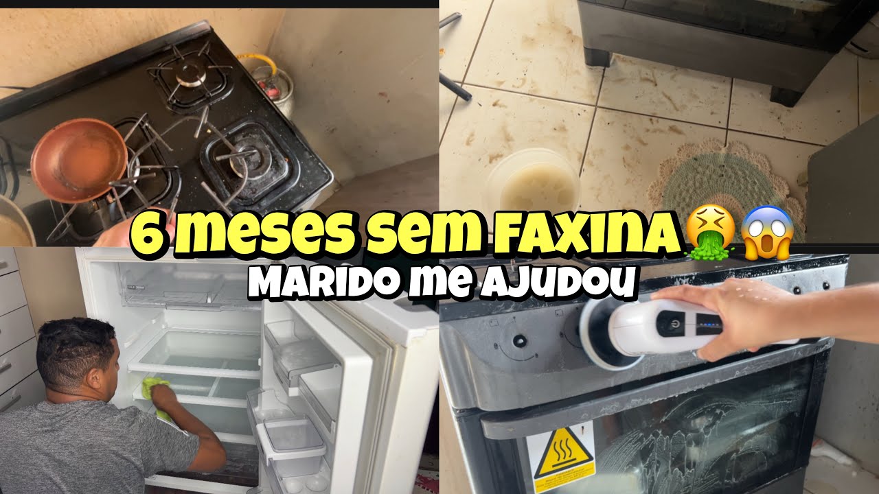 6 MESES SEM FAXINA! MEU MARIDO ME AJUDOU 😳🧹