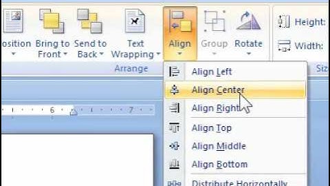 How to align a shape in a document