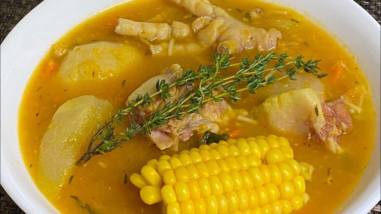 How To Make Pumpkin Soup (With Chicken Foot And Pigtail ) YouTube