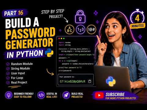 Build a Password Generator in Python 🔐 | Beginner Project