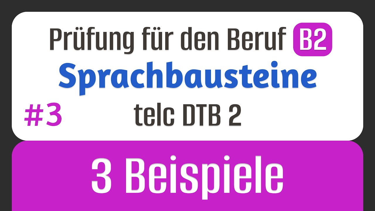 B2 Beruf – Sprachbausteine wie in der telc-Prüfung | Prüfungsvorbereitung