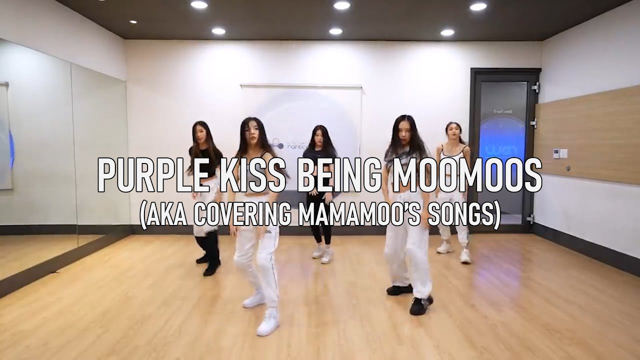 Purple Kiss Being Moomoos (aka covering Mamamoo songs)