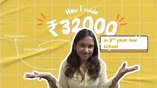 How I made 32000 in 3rd year of Law School