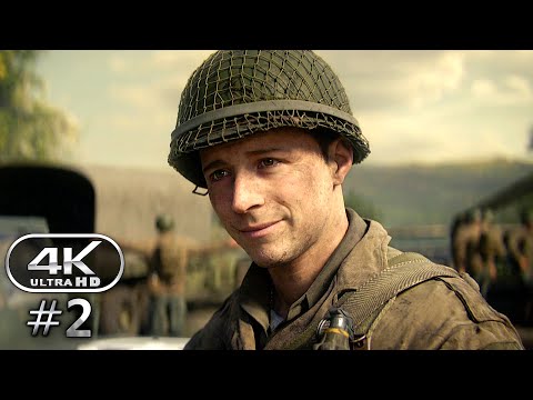 Call Of Duty WW2 Gameplay Walkthrough Part 2 - COD WW2 PC 4K 60FPS (No Commentary)