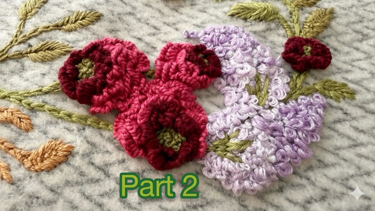 🌹 3D Red Rose Embroidery | Satisfying Hand Stitch Art ✨