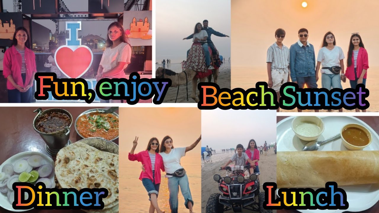 Mandvi Beach Sunset 😍 | Full Fun Day, Hotel Tour & Night Dinner 🌅