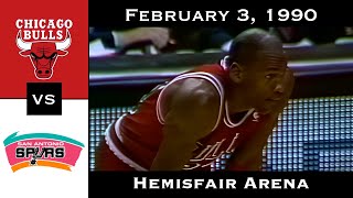 Full Game: A 44-Point Duel with The Admiral | Bulls vs Spurs (February 3, 1990)