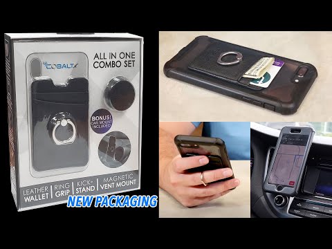 4-in-1 Smartphone Wallet, Ring, Kickstand and Magnetic Car Mount