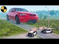 Super giant car vs police  beamngdrive