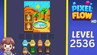 Pixel Flow Level 2536 Solution Walkthrough