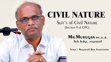 #civiljudgeexam2023 | Civil Nature class by Mr.Murugan Sub Judge at Nagercoil