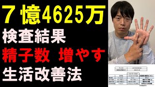 【精子 増やす】７憶4625万の検査結果と行った生活改善法