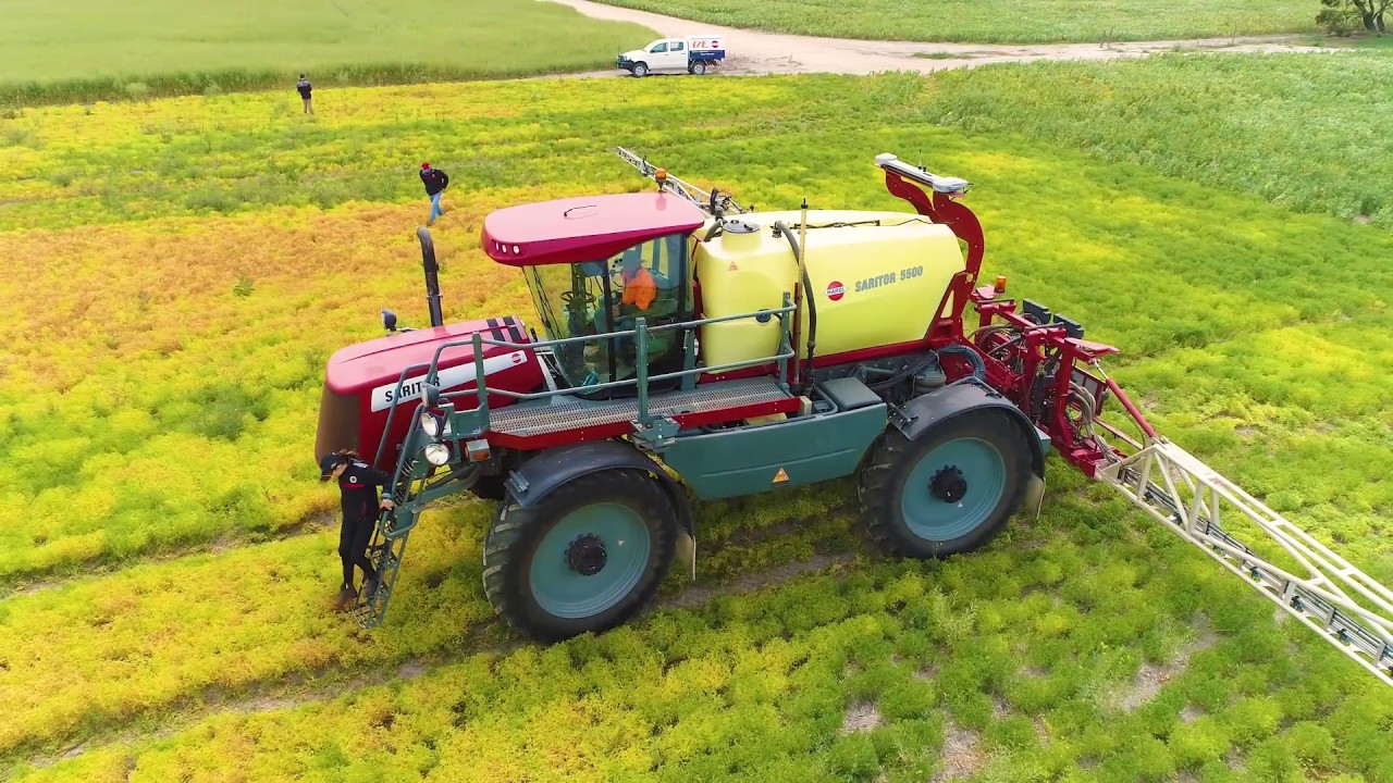 SARITOR Spraying Lentils on Eyre Peninsula