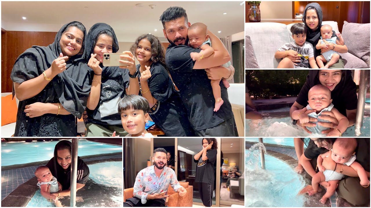 Ebran’s First Swimming Pool Experience At Grand Hyatt 🥰 | Mashura | Basheer Bashi | Suhana
