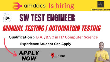 Amdocs is Hiring | Test Engineer | Experience Can Apply😍✔️ #JobsWithShubham #amdocs #testengineer