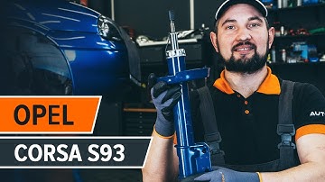 How to change a front shock strut on OPEL CORSA S93 [TUTORIAL AUTODOC]