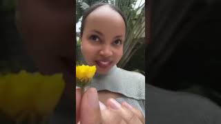 Asha in Ayana with a flower in her nose in citizen TV