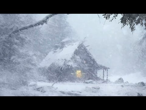 Arctic Snow Storm Sleep Sounds in a House Old | Howling Wind & Blizzard Sounds for Reduce stress