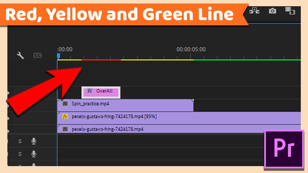 Difference Yellow and Green Line in Timeline | Adobe Premiere Pro CC Tutorial -