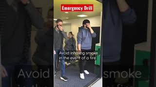 【Evaluation Drill】If a fire breaks out, cover your mouth with a cloth to prevent smoke/避難訓練 #shorts