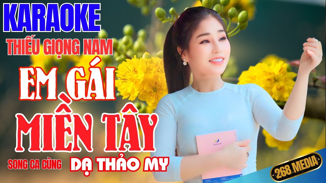 EM GÁI MIỀN TÂY KARAOKE - Song Ca Cùng Dạ Thảo My | Thiếu Giọng Nam