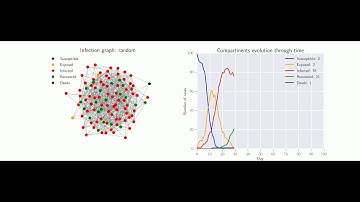 Simulation of SIR infection with agent-based model and a random network