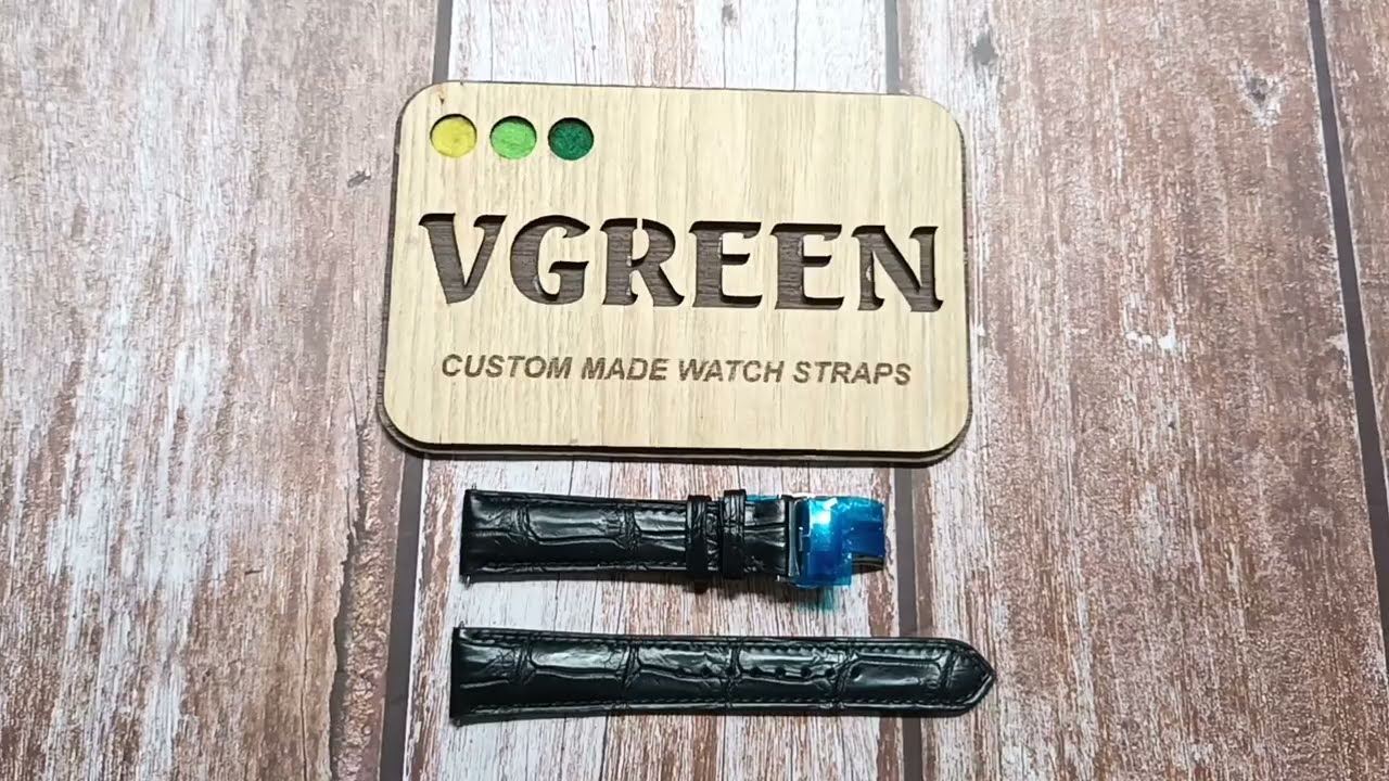 Black Full Grain Crocodile Leather Strap For Zenith chronomaster open Watch