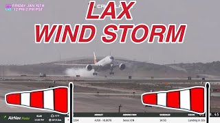 LAX DURING SANTA ANA WINDS AND PALISADES FIRE JANUARY 7, 2025