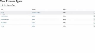 Expense Types - Accelo