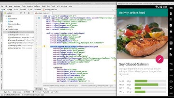 Cara Membuat Tampilan Article Food yang menarik dan responsive di android studio.