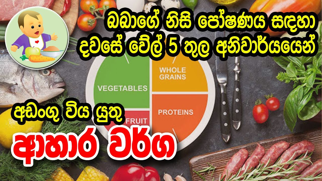 බබාගේ නිසි පෝෂණය සඳහා වේල් 5 තුල අනිවාර්යයෙන් අඩංගු විය යුතු ආහාර වර්ග - බබාට කෑම - Babata Kema