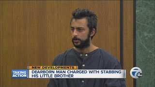 Dearborn man charged with stabbing little brother