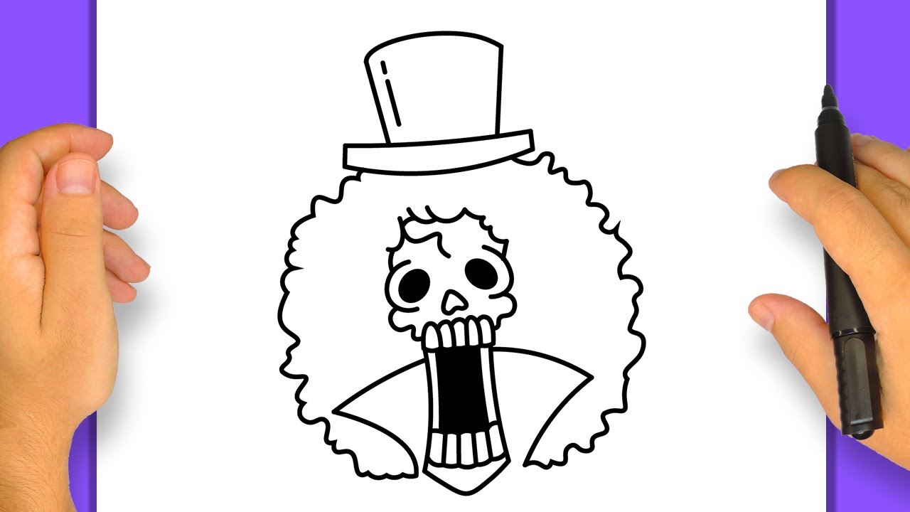 Simple Brook Comment Dessiner Brook de One Piece | Étape par Étape Simple et Facile ...