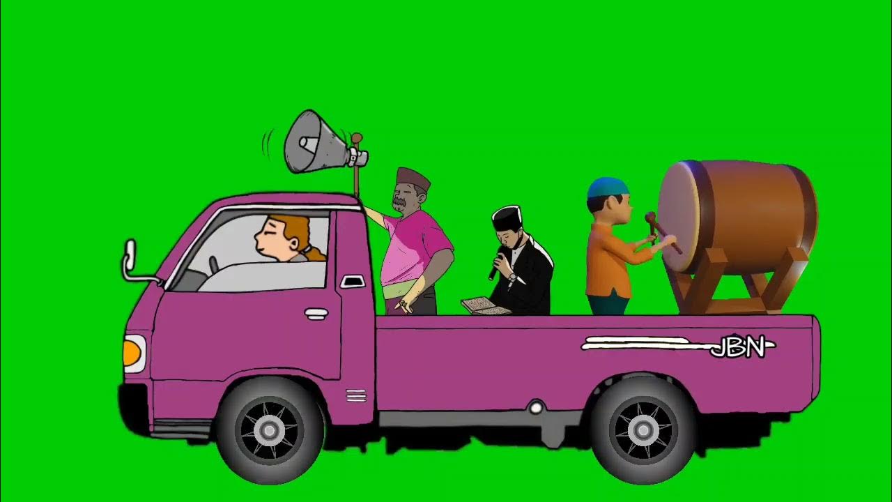 Green Screen Animasi Mobil (Takbiran) - YouTube