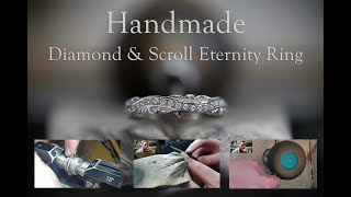 Setting and Engraving a spectacular diamond eternity ring.