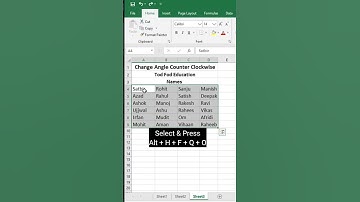 How to Rotate text angle in #microsoft  #excel #msexcel #shorts #computer #education #tricks