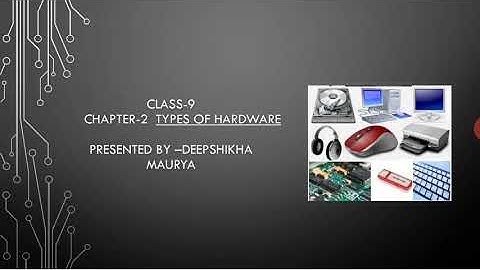 Class -9 Chapter -2 Types of Hardware part-1