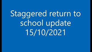 Update   Term 4 Week 2 2021