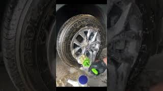 Make car tires shiny