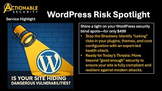 WordPress Risk Spotlight — The $499 Security Health Check Your Site Needs