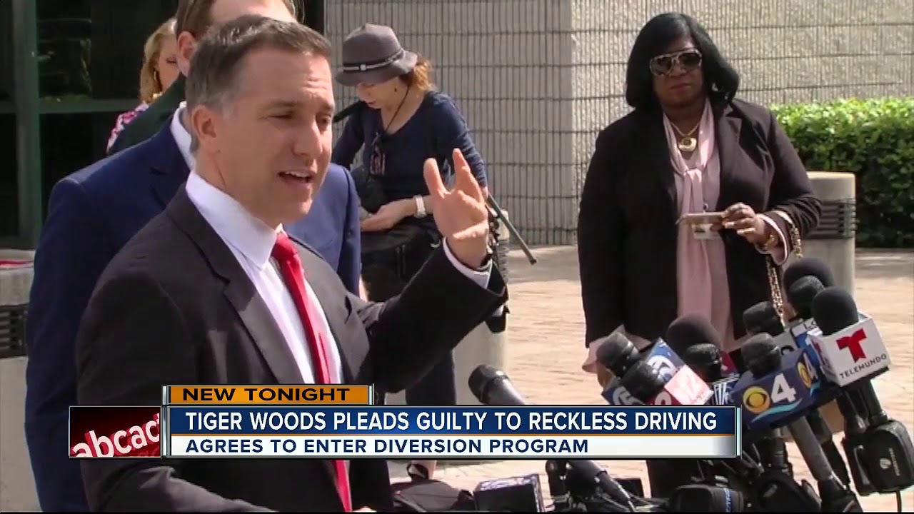 Tiger Woods pleads guilty to reckless driving - YouTube