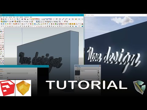 How to make the Neon sign in Enscape (& Sketchup)?