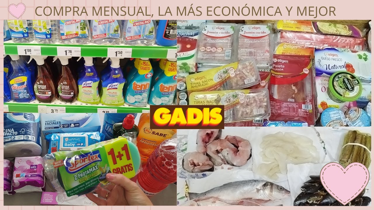 COMPRA MENSUAL EN GADIS, LA MÁS ECONÓMICA Y COMPLETA YouTube